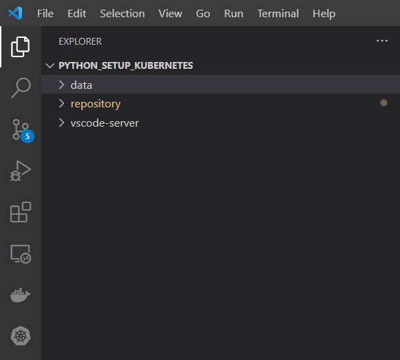 Launch the Visual Studio Code Editor: With your Project folder